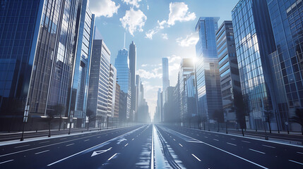 Fototapeta premium road in the city