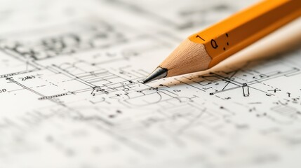 Close-up of an engineering drawing with detailed annotations, highlighting the precision required in design