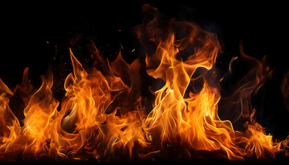 fire flames black intense fire flames dancing dark black background