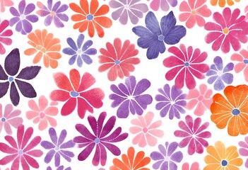 Fototapeta premium Wallpaper image, colorful floral pattern, detailed and beautiful patterns