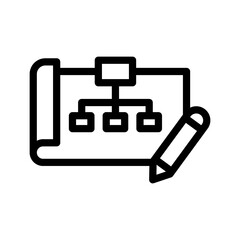 24 planning line icon illustration vector graphic