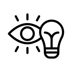26 vision line icon illustration vector graphic