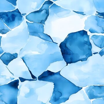 Abstract Watercolor Blue Pattern.