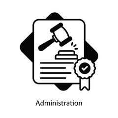 Technology Law Vector filled outline icon design illustration. Law And Justice symbol on white background EPS 10 File .
