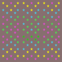 Multicolored star pattern graphic design