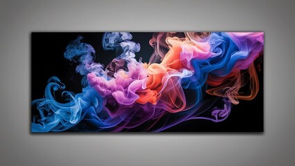Gradient color swirling smoke or mist smoke wallpaper with dark background.