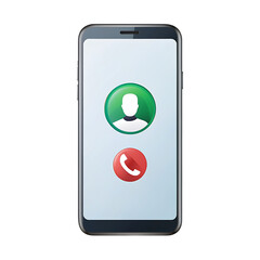 Incoming call screen from merry christmas close up