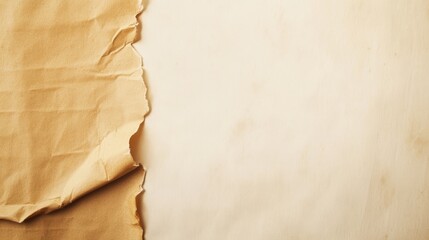 Abstract Background of Vintage Paper Gradually Transitioning into Modern Paper, Simple and Clean Design Symbolizing the Blend of Old and New Eras, Minimalist Concept with Textural Contrast