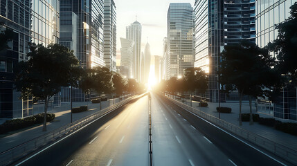 Obraz premium road in the city