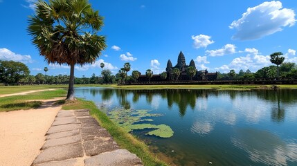 Obraz premium Exploring the ancient ruins of Angkor, Cambodia