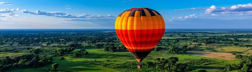 Taking a hot air balloon ride over Bagan, Myanmar