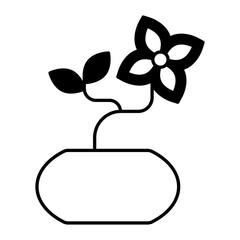 Flower icon. black fill icon