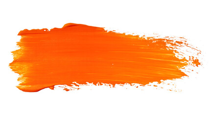 Fototapeta premium Hand painted stroke of orange paint
