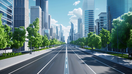 Obraz premium road in the city