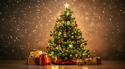 Beautifully Decorated Christmas Tree.