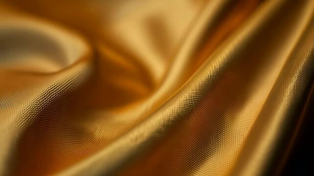 Gorgeous golden fabric highlights texture and shimmer in elegant lighting setting