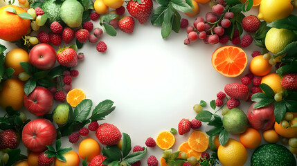 3D Icon as Sustainable food labels and seasonal fruits with World Food Day text isolated on white concept as Camera movement Zoom into the sustainable food labels and seasonal fruits. Scene Isolated w