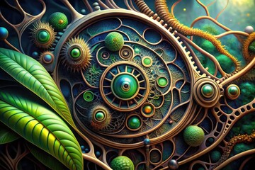 Bio-Mechanical Wonders: Organic shapes and lines blend with mechanical components, exploring the intersection of biology and technology.