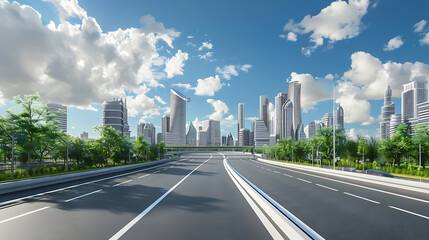 Obraz premium road in the city