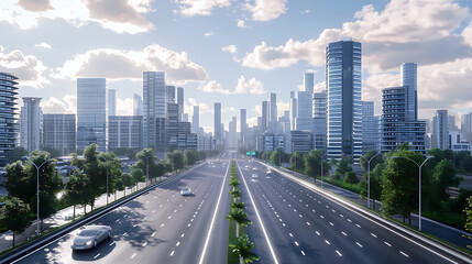 Fototapeta premium road in the city