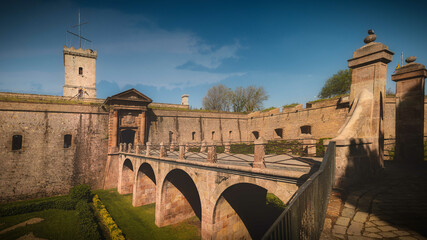 Montjuïc castel in Barcellona Spain