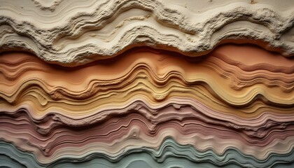 Close-Up of Sedimentary Rock Layers Showcasing Earth's History