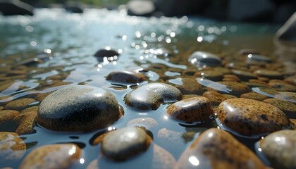 water drops on a stone