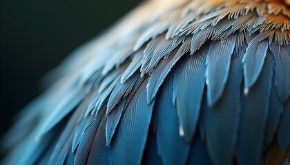 Intricate Bird Feather: Softness, Structure, and Gradual Color Shifts