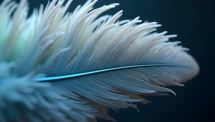 Close-Up of Feather: Capturing the Delicate Barbs and Unique Patterns