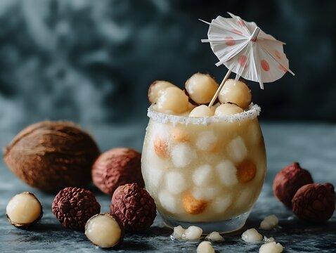 Lychee Cocktail with Umbrella