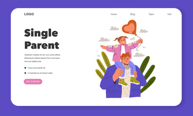 Modern Families. Flat Vector Illustration