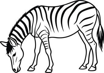 Cute zebra line drawing ideal for children's coloring books bright and engaging
