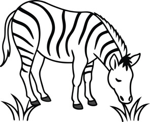 Fun zebra line art for kids to color perfect for sparking creativity in a coloring book
