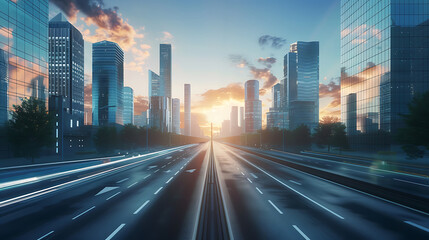 Fototapeta premium road in the city