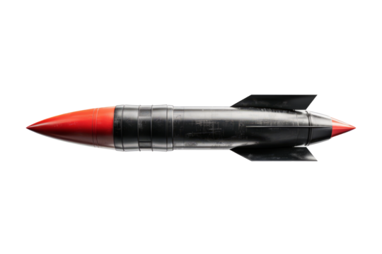 Rockets on a white background, power and precision of modern technology from a launch vehicle