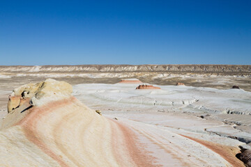 Kyzylkup rock strata landscape, Mangystau desert, Kazakhstan