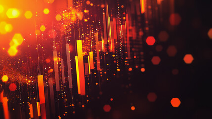 Fototapeta premium Charts and graphs with statistics for innovation Digital analyzes business potential and predicts future developments in the company's growth. Abstract black background