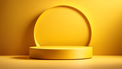 yellow podium stylish yellow podium modern background