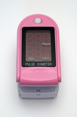 pulse oximeter on white background