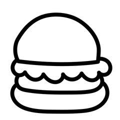 Burger Doodle Icon Vector 