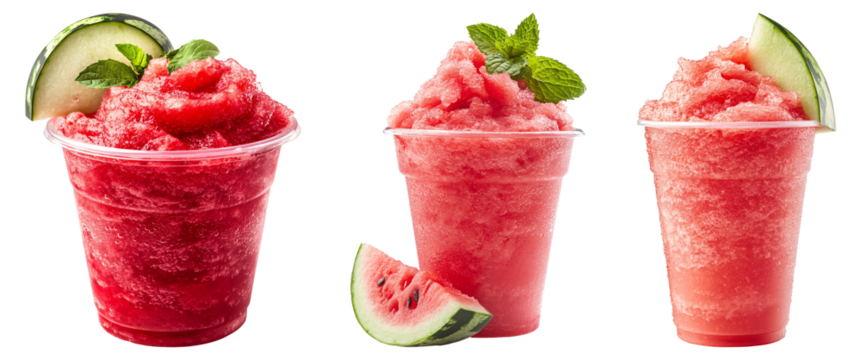 Watermelon slush isolated on transparent background