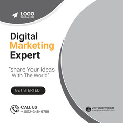 Digital marketing corporate social media post cover template   