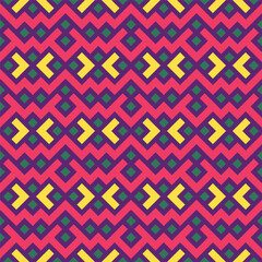 Vector geometric ornament in ethnic style. Abstract seamless pattern with EPS 10.Simple modern background texture. Repeat geo design