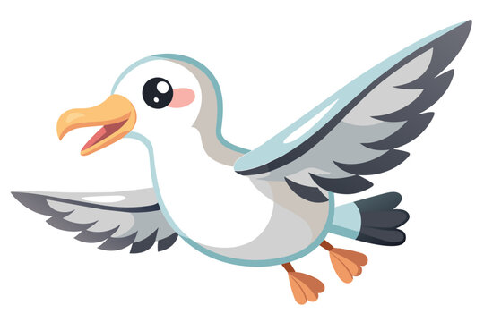 recommend clip art:  cute flying bird albatross vector art illustration 