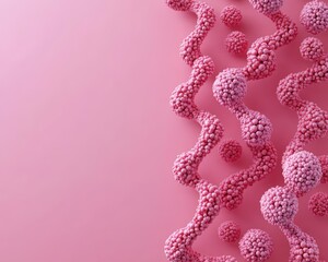 Abstract pink shapes create a whimsical design, perfect for backgrounds, art projects, and modern decor inspirations.