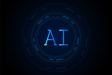 Artificial Intelligence ,AI chipset on circuit board, futuristic Technology Concept	
