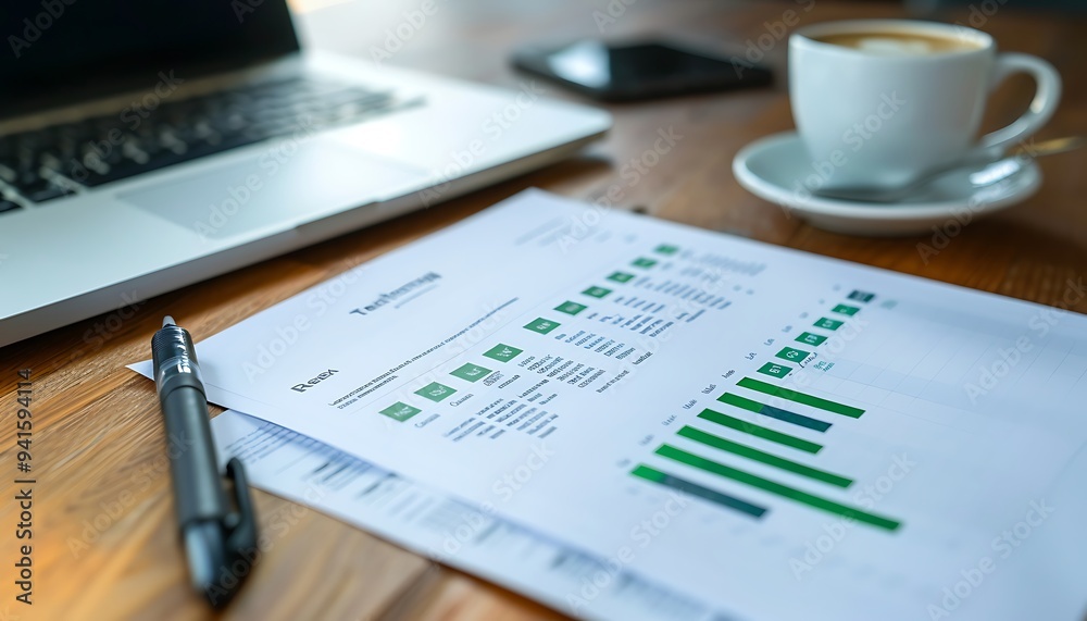 Poster Printed Project Progress Report with Completed Milestones and Green Check Marks