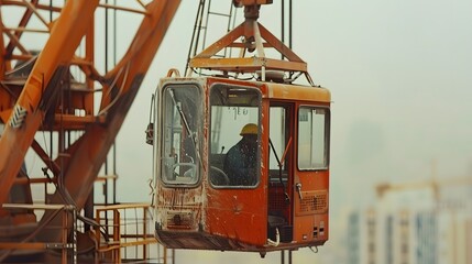 Crane Operator in Cab