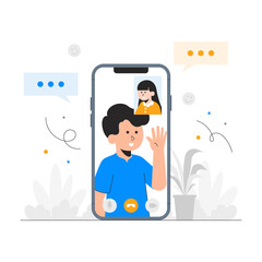 Video Call Concept Illustrations