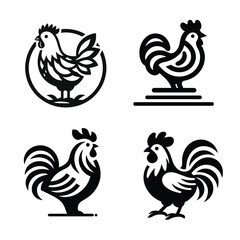 Rooster and hen set